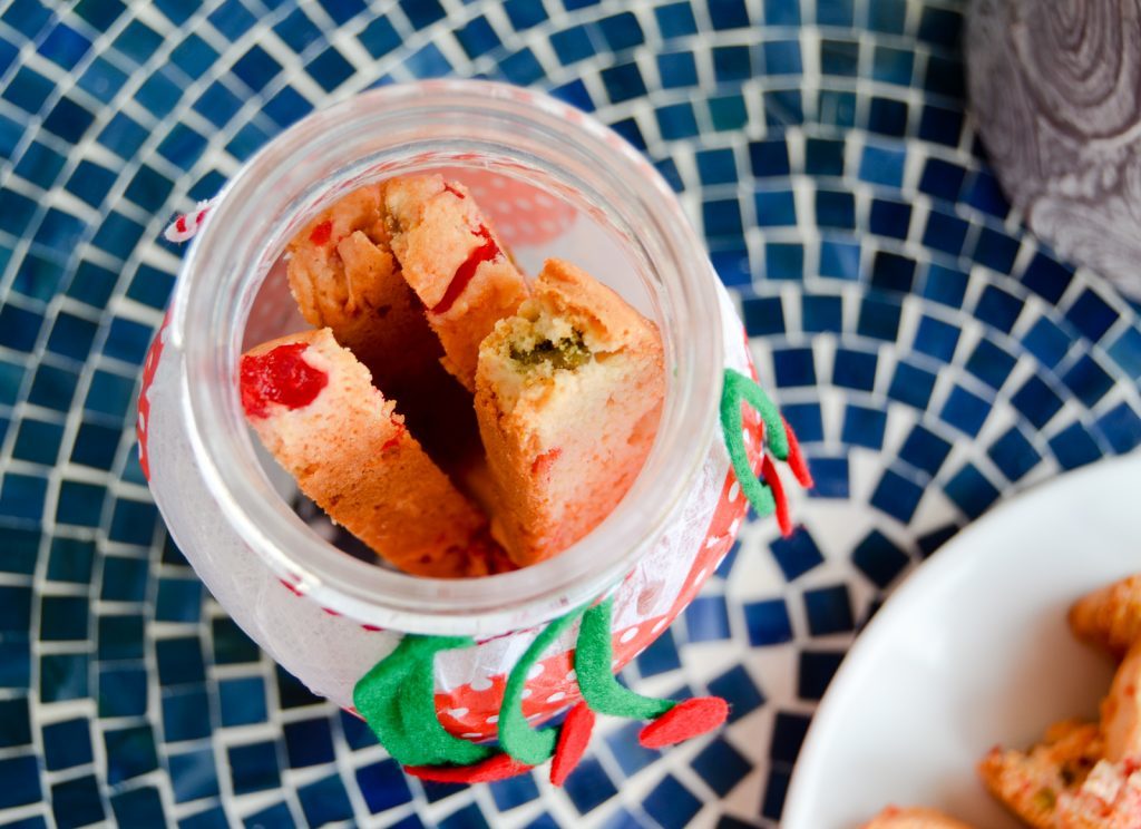 Biscotti and Cherry Mason Jar