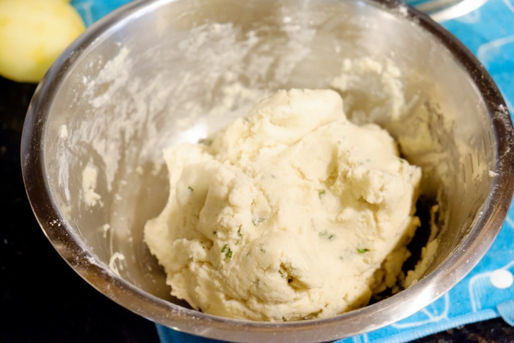 add basil to dough