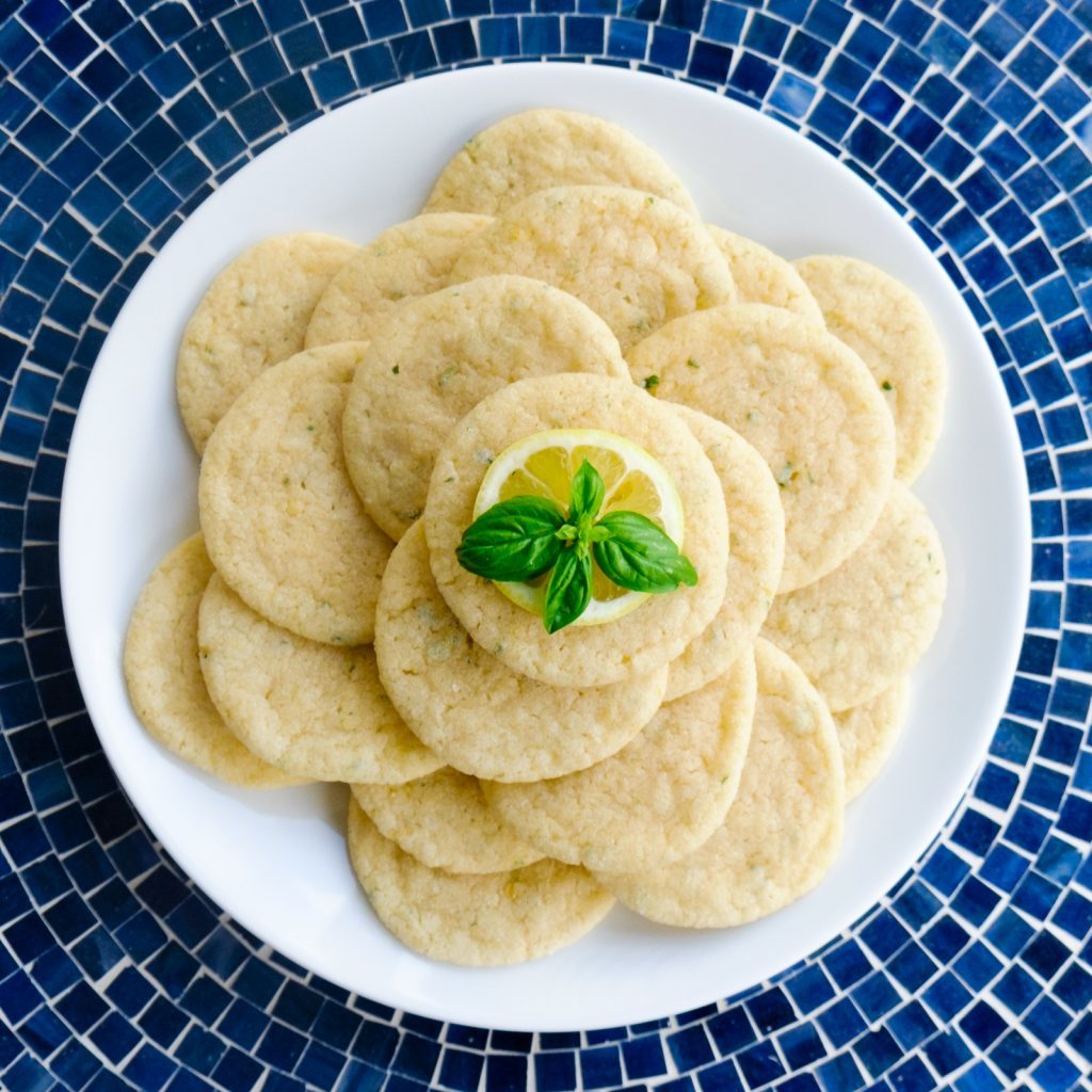 Lemon Basil Sugar Cookies