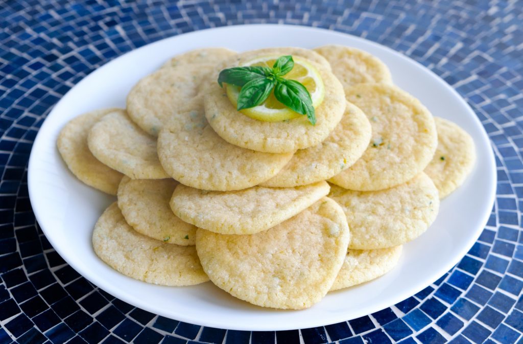 Lemon Basil Sugar Cookies