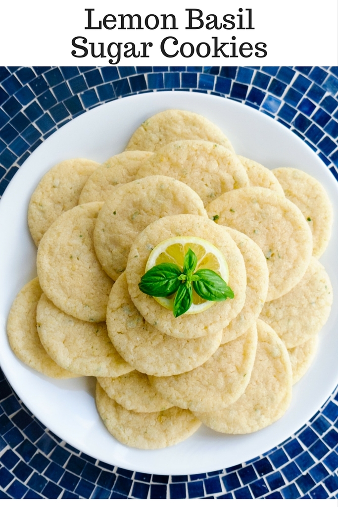 Lemon Basil Sugar Cookies