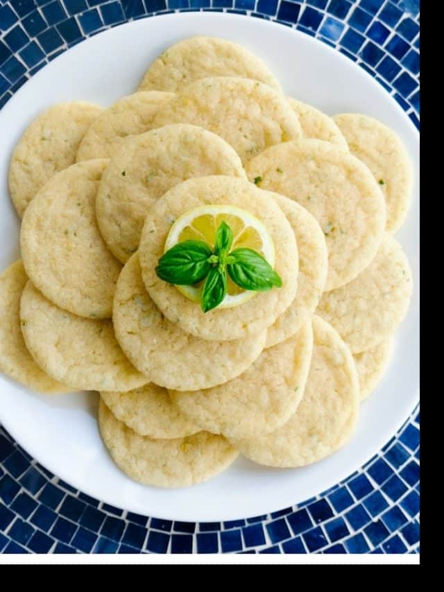 Lemon Basil Sugar Cookies