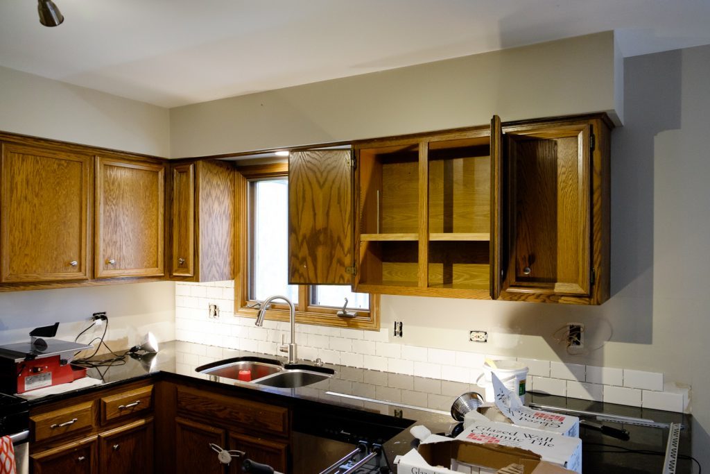 removing the cabinets