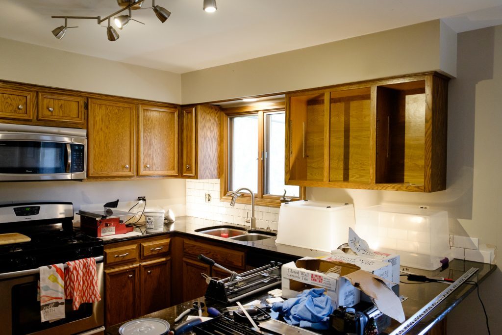 removing the cabinets