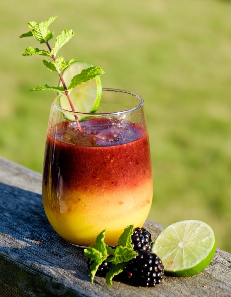 Mango Blackberry Mint Margarita