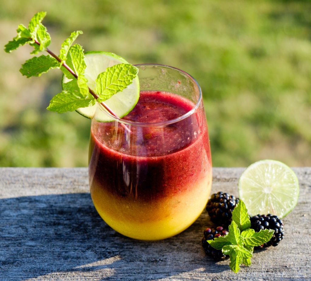 Mango Blackberry Mint Margarita