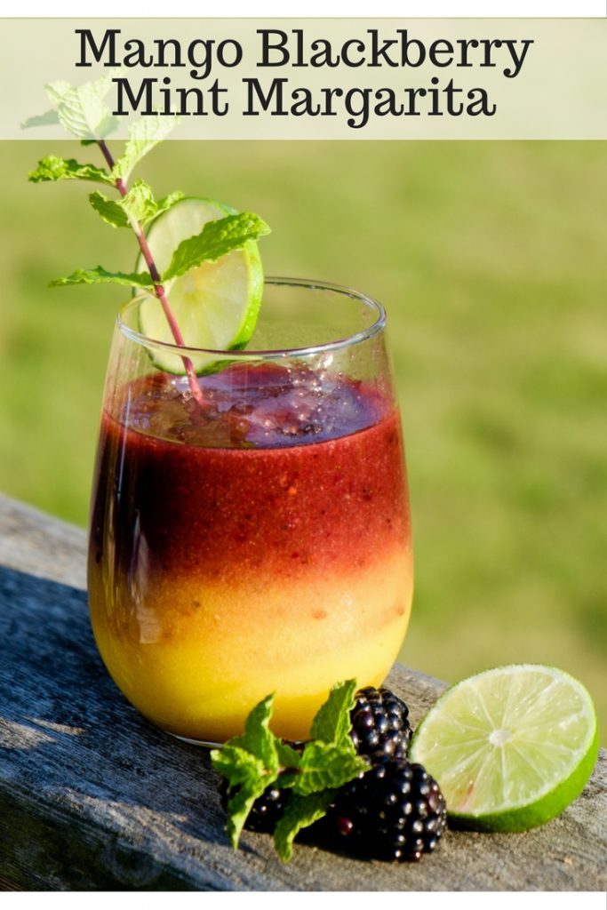 Mango Blackberry Mint Margarita