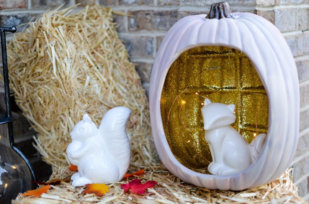 Rustic Glitter Woodland Pumpkins