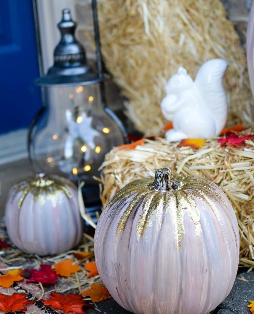 Rustic Glitter Woodland Pumpkins