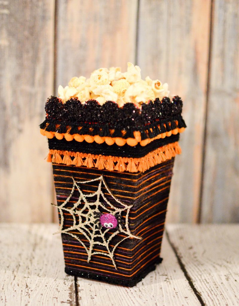 Yarn Wrapped Popcorn Box