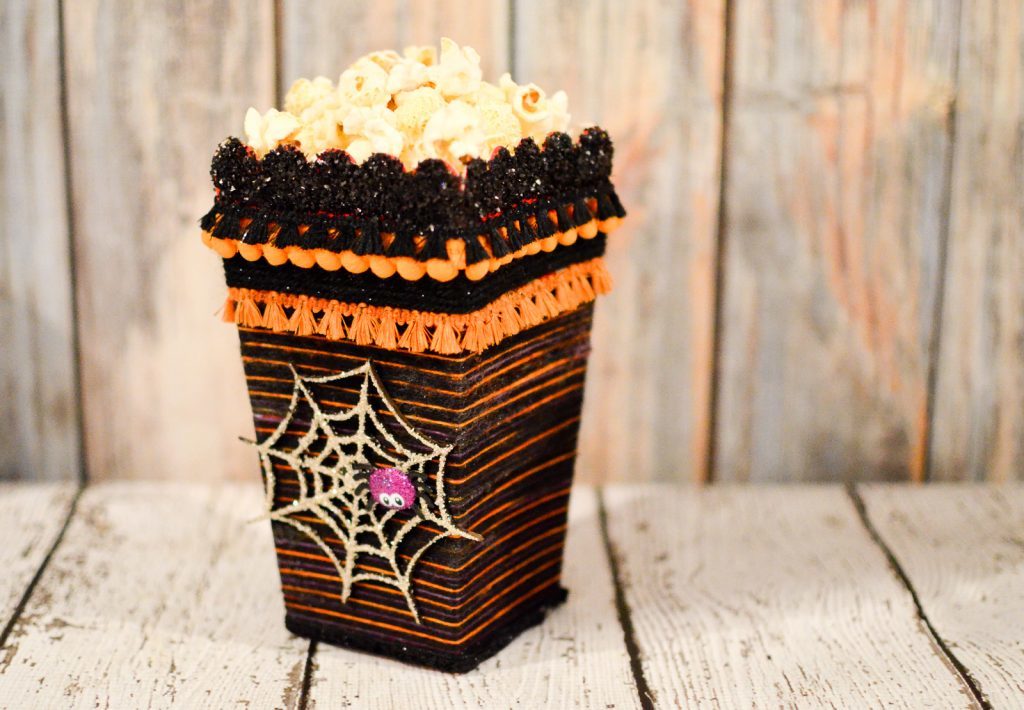 Yarn Wrapped Popcorn Box