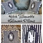 Witch Silhouette Halloween Pillows