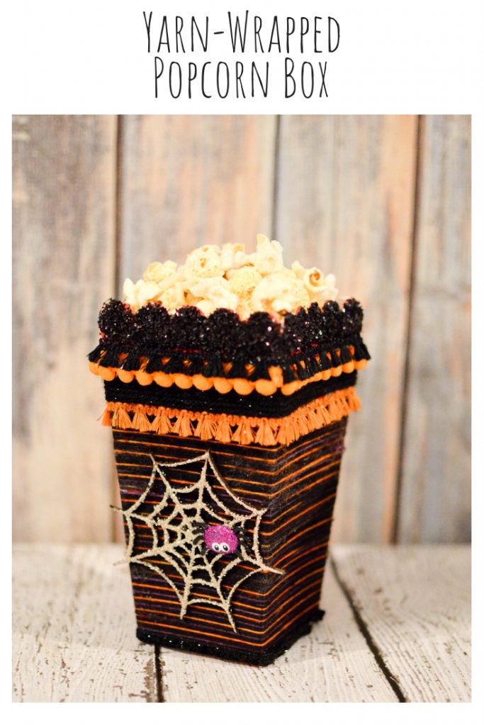Yarn-Wrapped Popcorn Box
