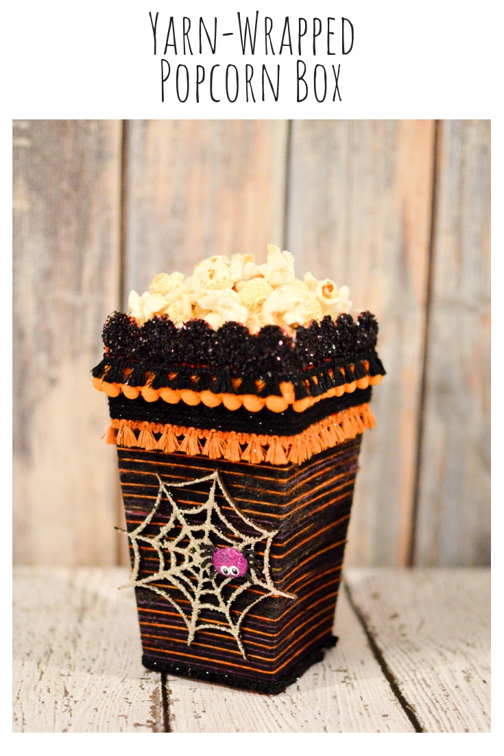 Yarn Wrapped Popcorn Box