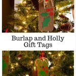 Burlap and Holly Gift Tags