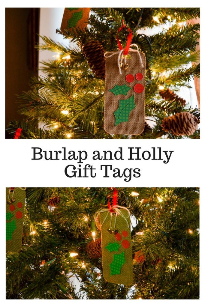 Burlap and Holly Gift Tags