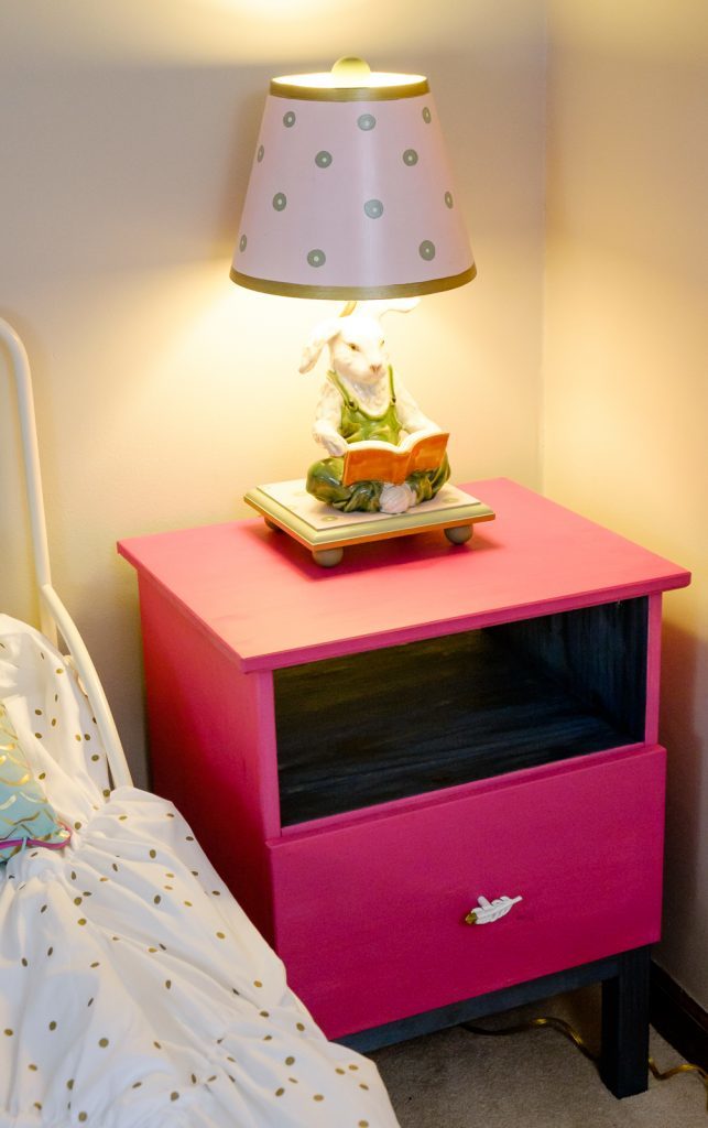 Pink and Blue Painted Nightstands