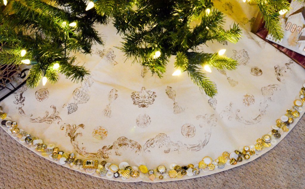 Vintage French Inspired Christmas Tree Skirt