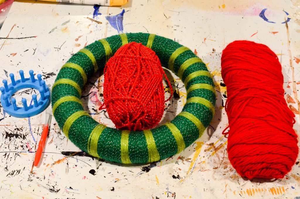 red yarn