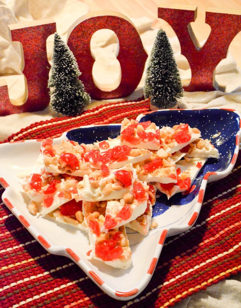 White Chocolate Cherry Macadamia Nut Bark