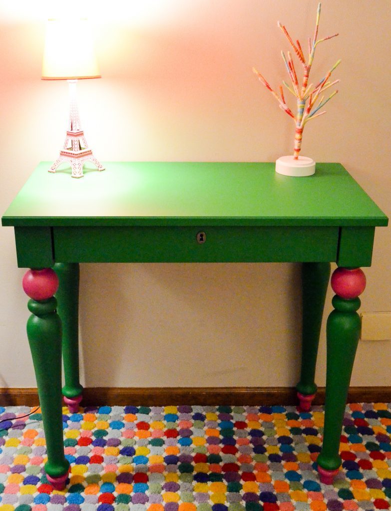 Whimsical Painted Kids Desk