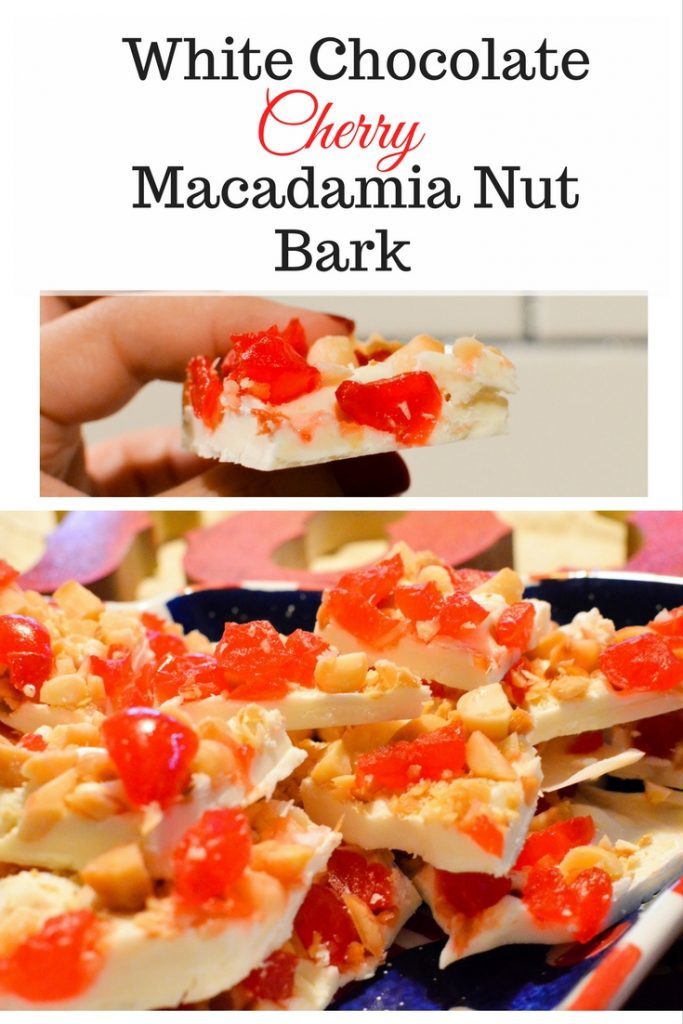 White Chocolate Cherry Macadamia Nut Bark