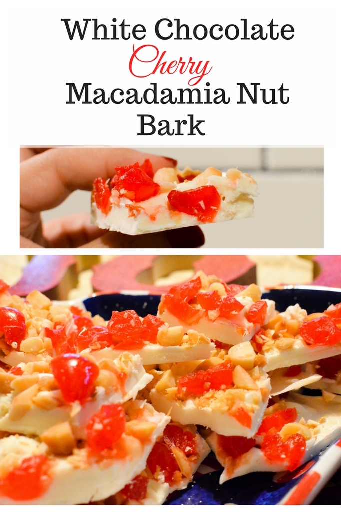 White Chocolate Cherry Macadamia Nut Bark