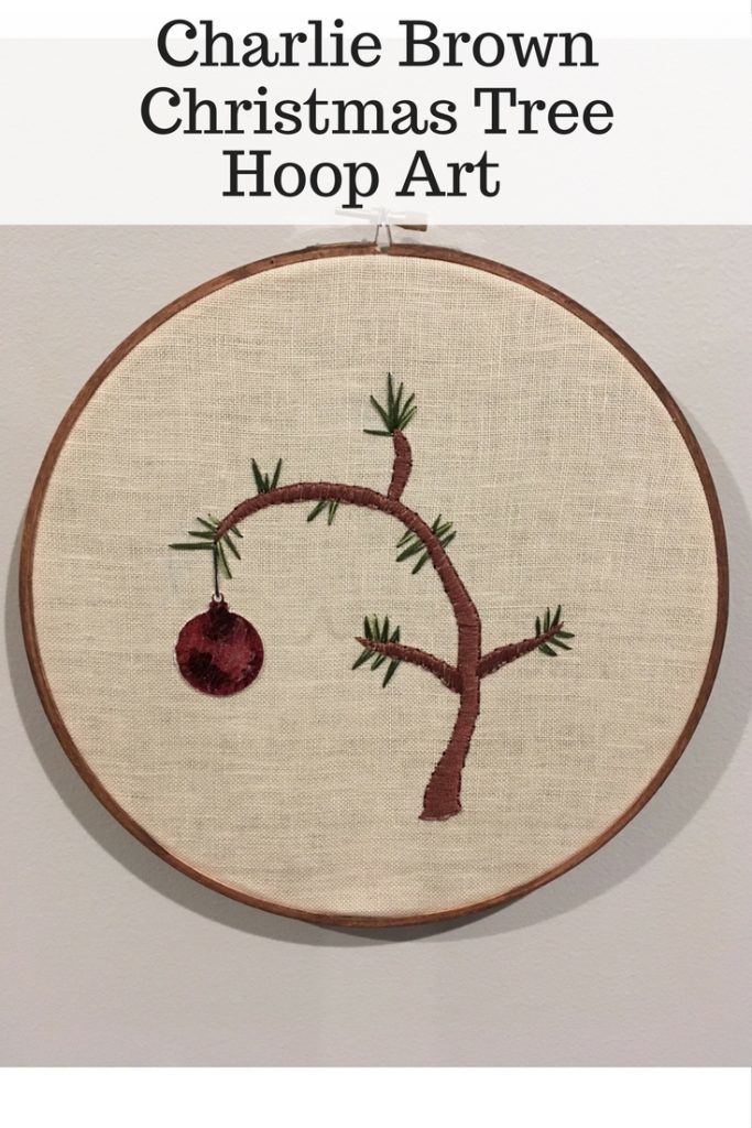 Charlie Brown Christmas Tree Hoop Art