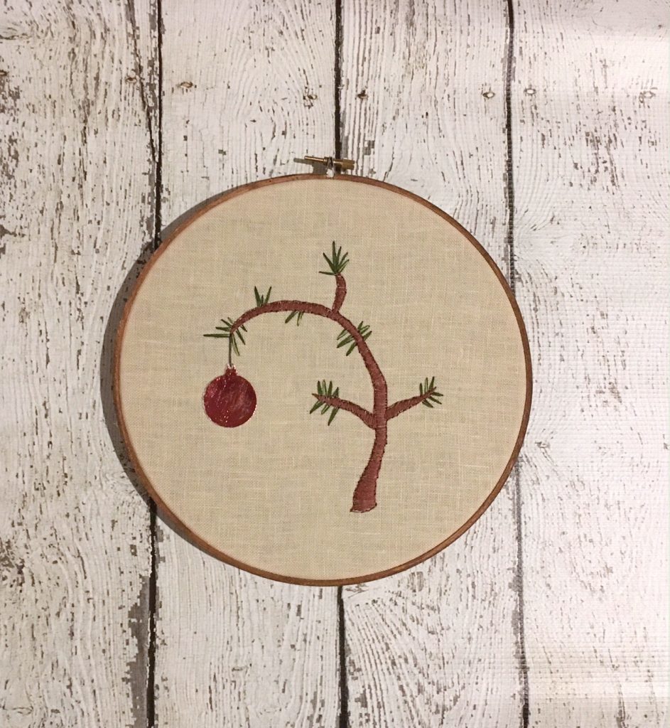 Charlie Brown Christmas Tree Hoop Art