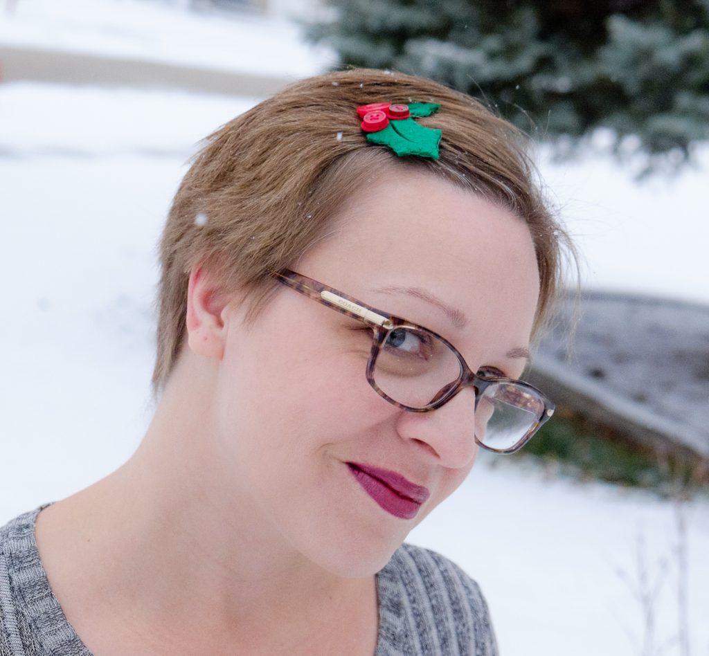 Felt Holly Berry Hair Clip