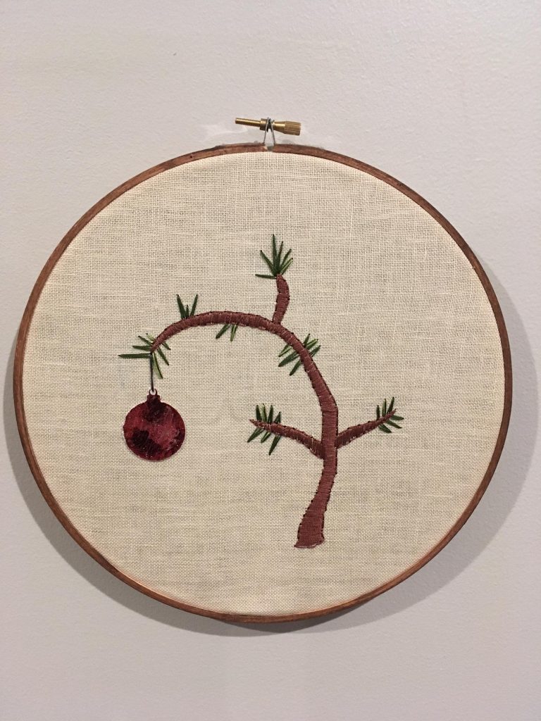 Charlie Brown Christmas Tree Hoop Art