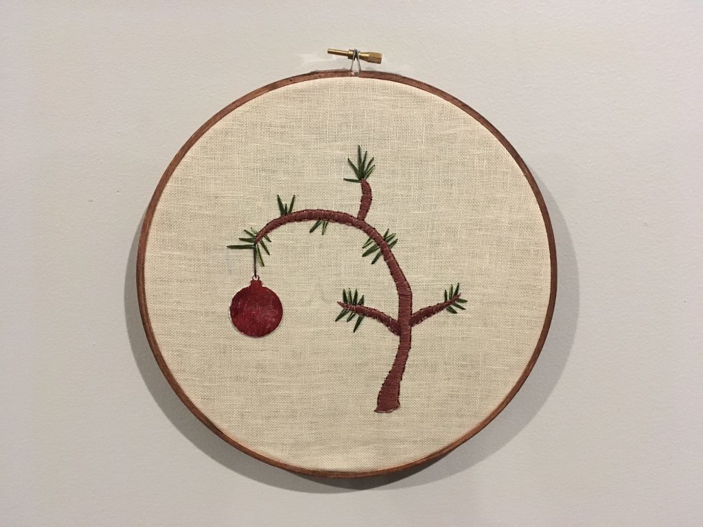 Charlie Brown Christmas Tree Hoop Art