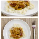 Bangers and Mash with Onion Cider Gravy
