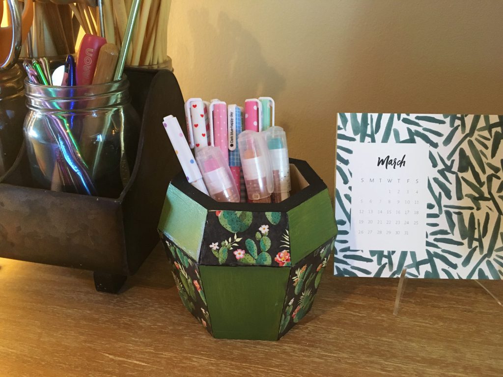 Paper and Paint Pencil Holder