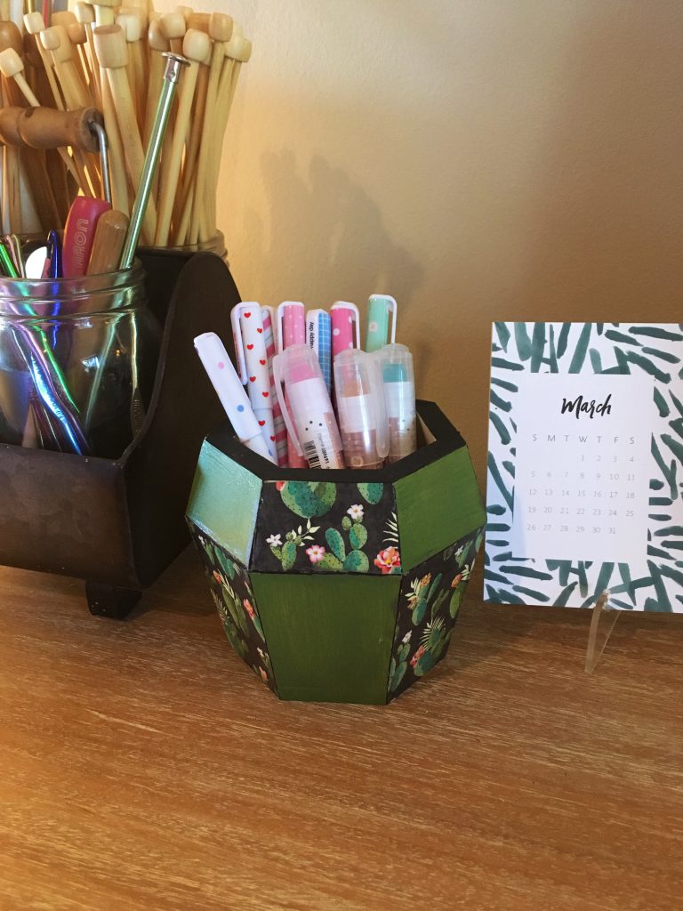 Paper and Paint Pencil Holder