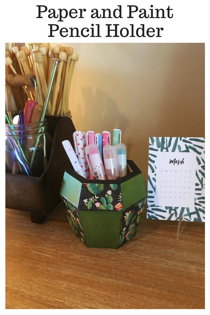 Paper and Paint Pencil Holder