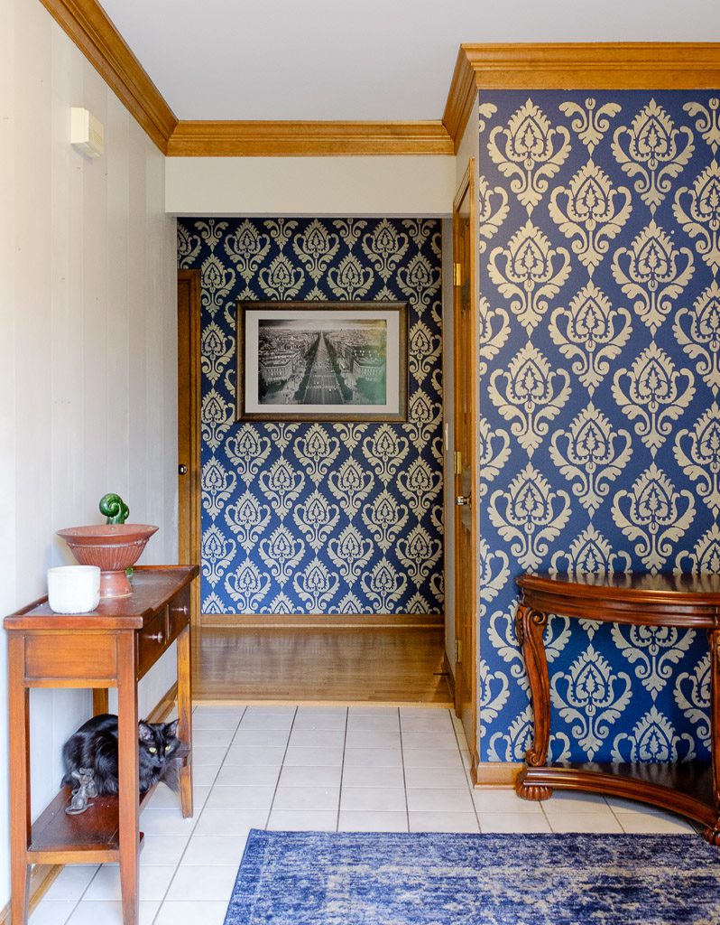 Stenciled Entry Wall