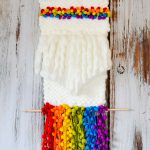 Rainbow Pom Pom Yarn Weaving