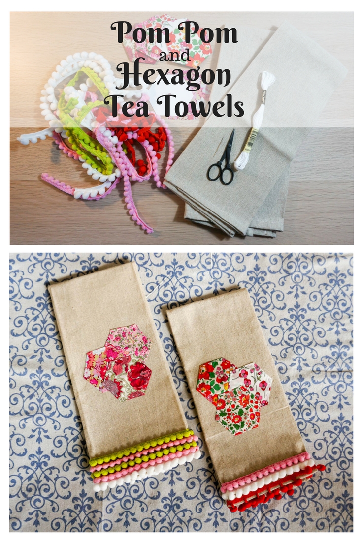 Pom Pom and Hexagon Tea Towels