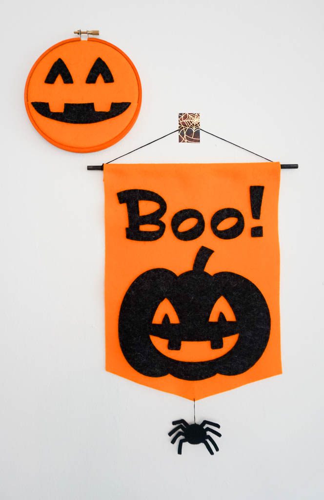Pumpkin Boo Banner and Pumpkin Pocket Hoop