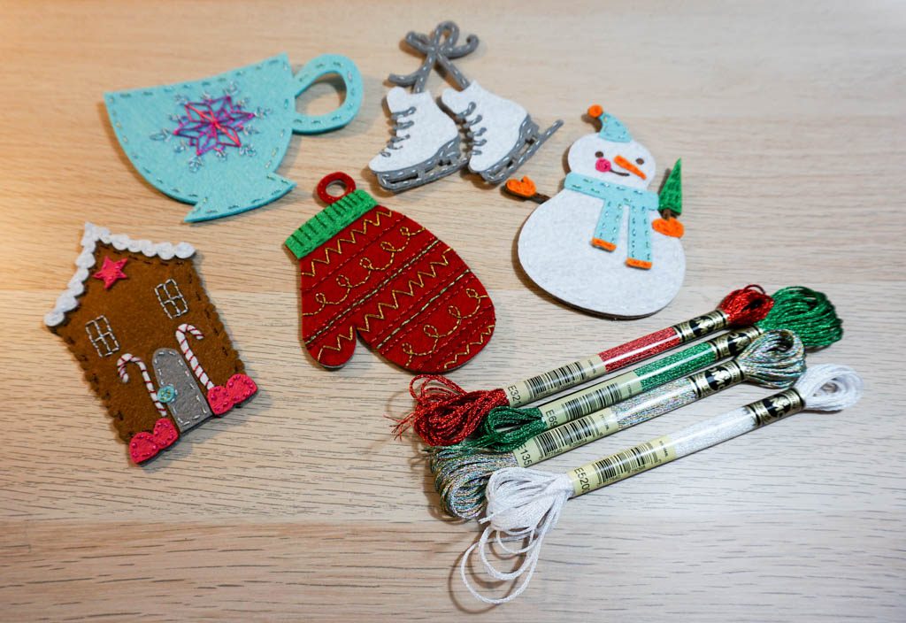 Winter Felt Ornaments with Cricut