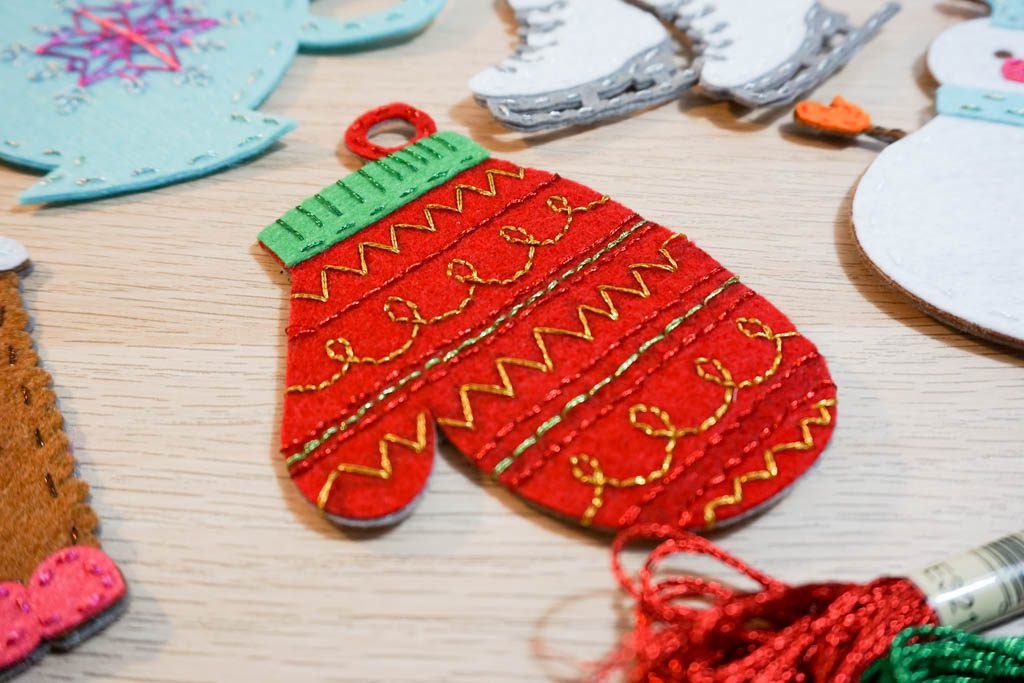 Winter Felt Ornaments with Cricut