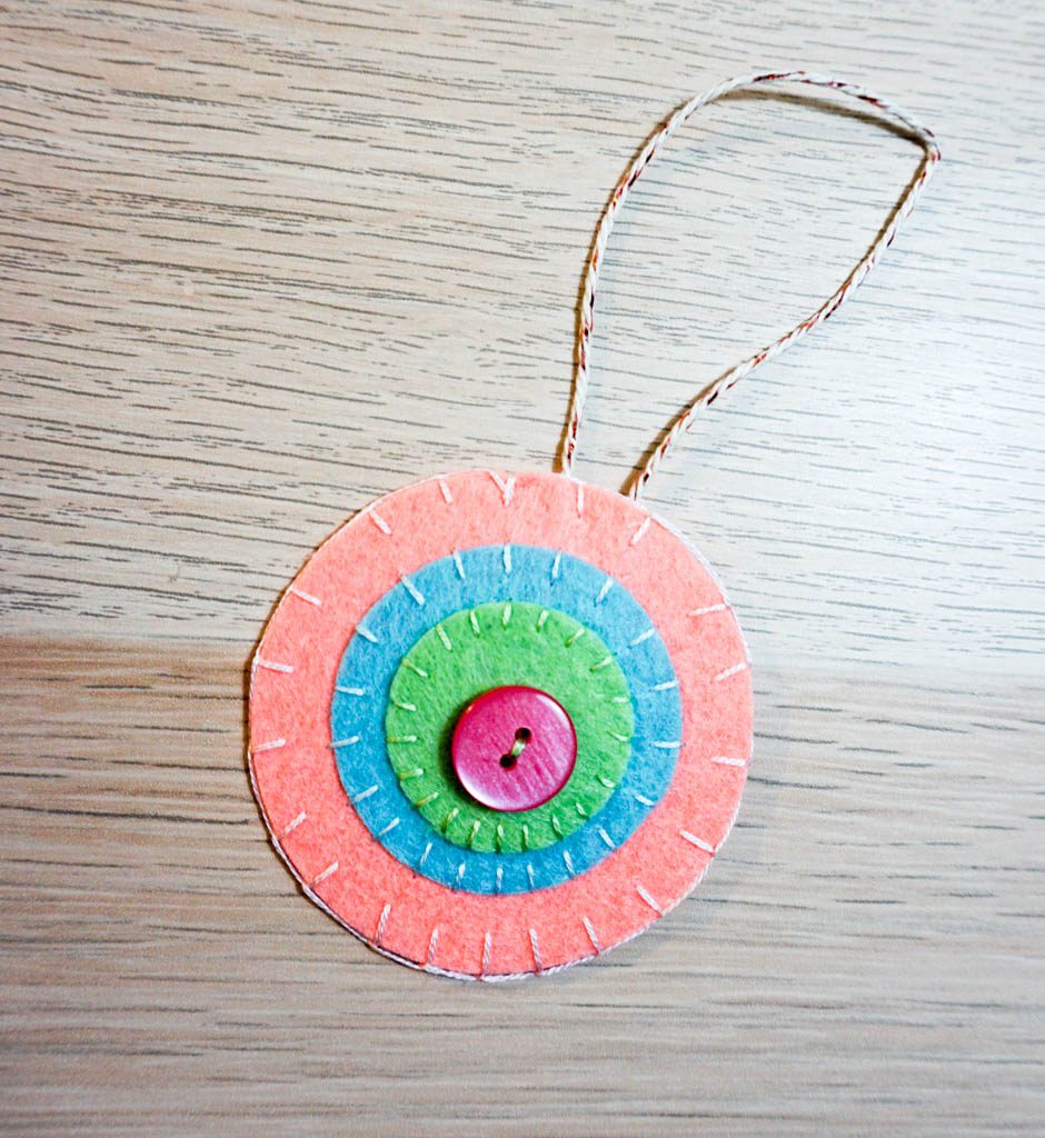 Felt Medallion Ornaments