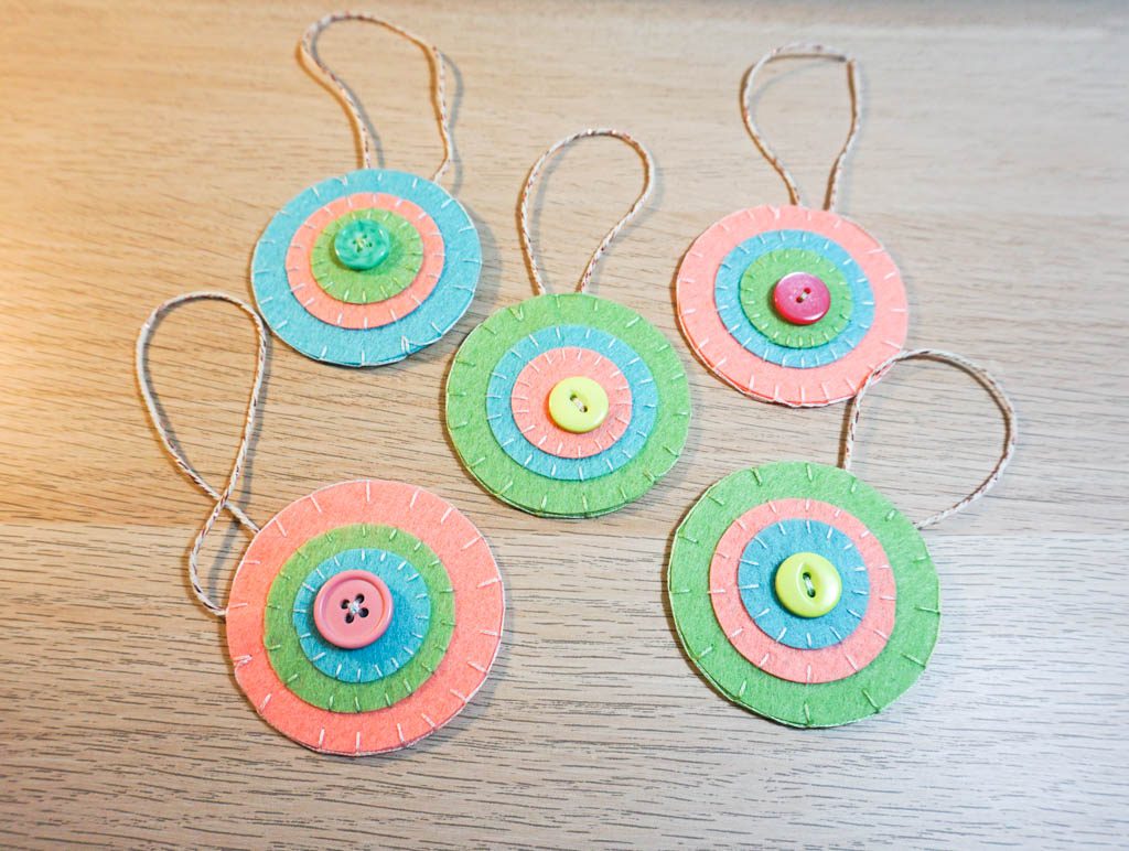 Felt Medallion Ornaments