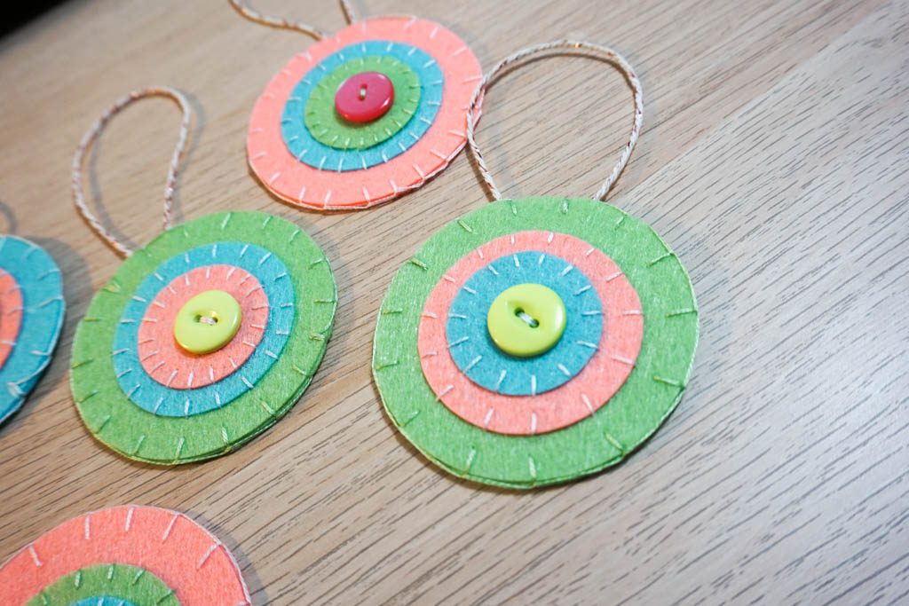 Felt Medallion Ornaments