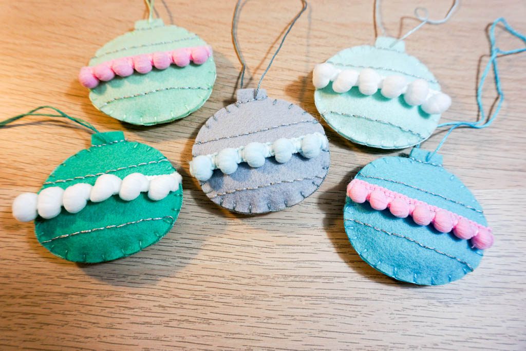 Felt and Pom Pom Ornaments