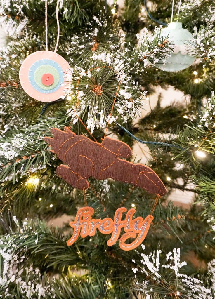 Faux Leather Firefly Ornament