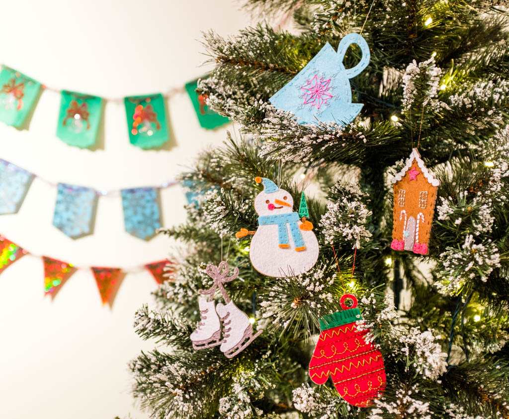 Winter Felt Ornaments with Cricut