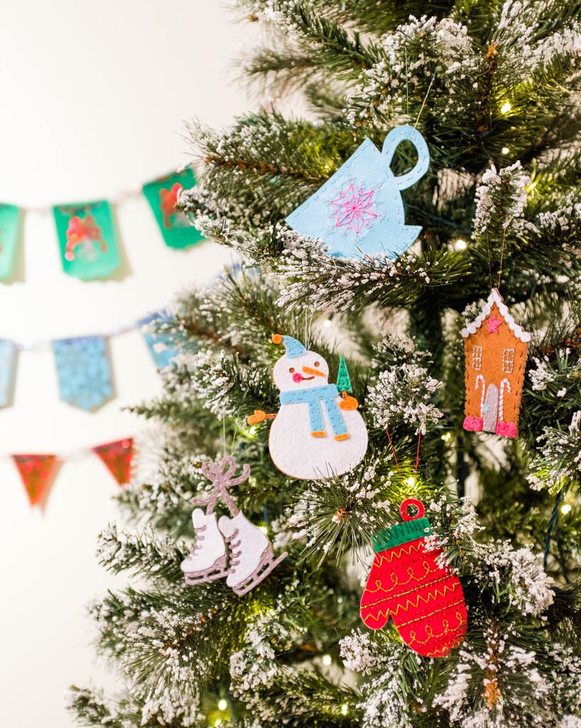 Winter Felt Ornaments with Cricut