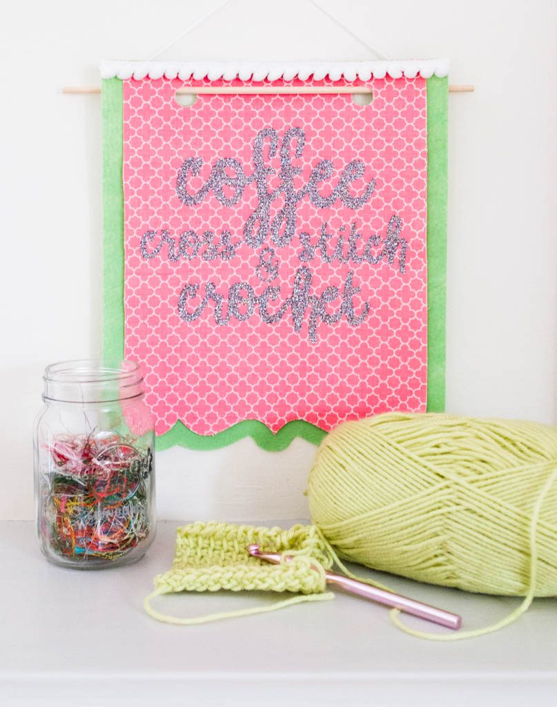 Coffee Cross Stitch and Crochet Banner